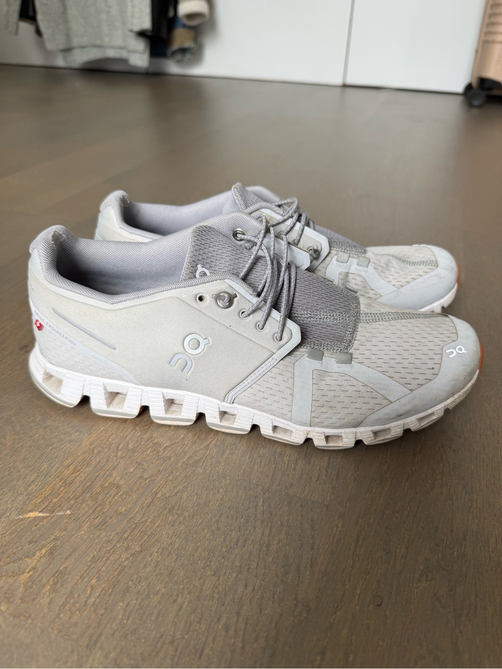 On Cloud Women's Athletic Shoes in Light Gray